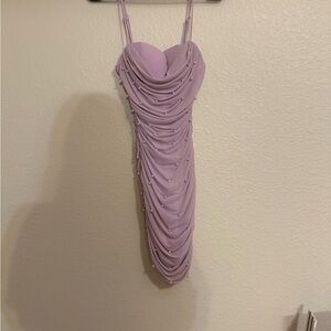 Windsor Lilac Beaded Mini Dress